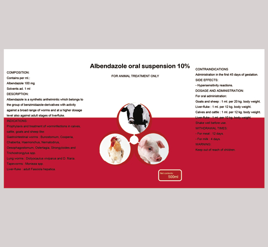 Oral Solution Albendazole 2.5%